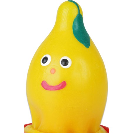 handpainted dekorativt preservativ i citronform