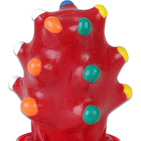 decorative hand-painted mace-shaped condom