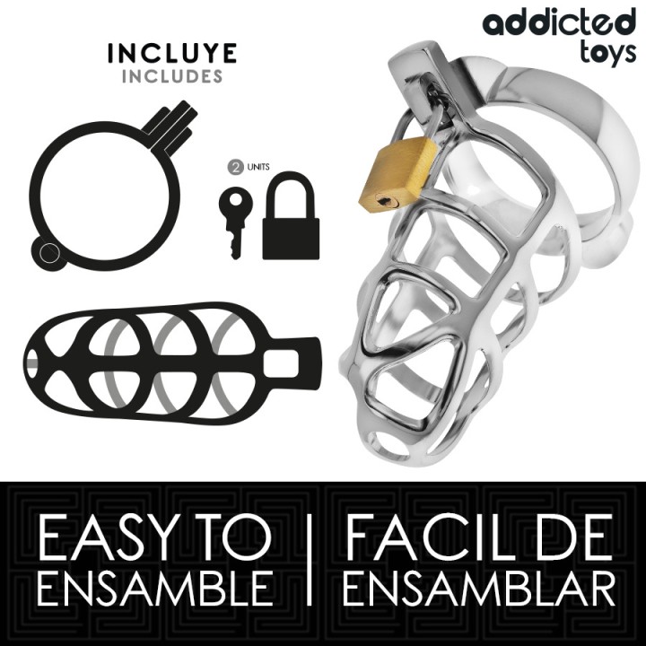 ADDICTED TOYS Penissocker av metall LOCKED-SILVER LOCK
