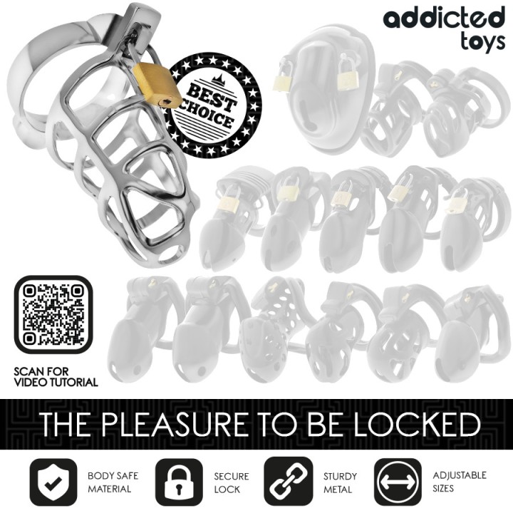 ADDICTED TOYS Penislus voor mannen LOCKED-SILVER LOCK