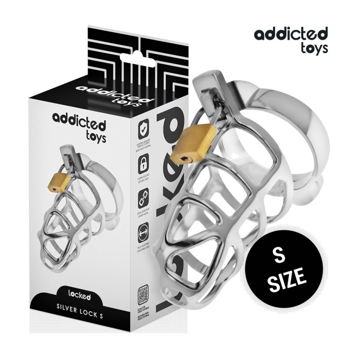 ADDICTED TOYS Penislus voor mannen LOCKED-SILVER LOCK