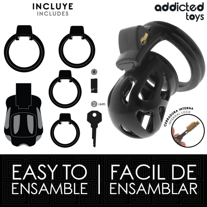 ADDICTED TOYS Jaula de castitat per penis LOCKED-SILENT KEEP