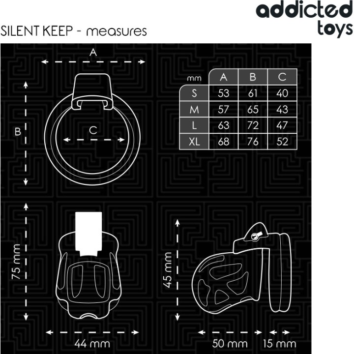 ADDICTED TOYS Penissocker LOCKED-SILENT KEEP 7,5 CM D-242966