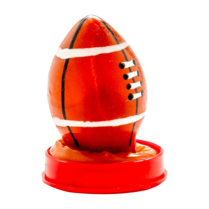 CONDOMERIE Decorative hand-painted rugby ball-shaped condom