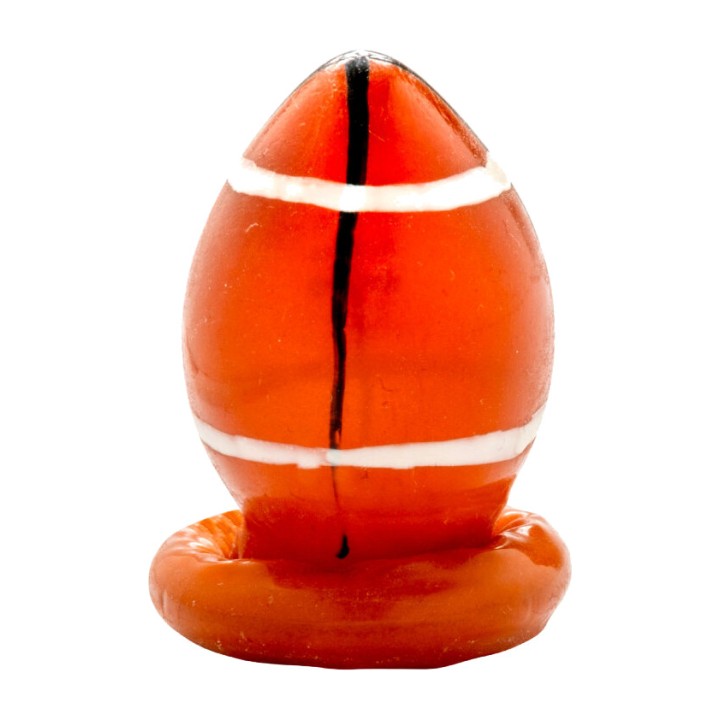 CONDOMERIE Handpainted dekorerad kondom i rugbybollform