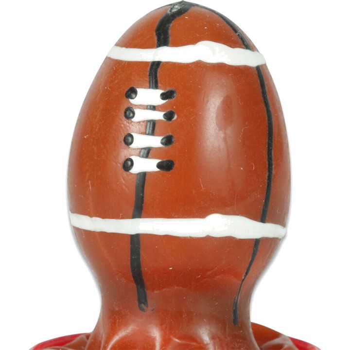 CONDOMERIE Handpainted dekorerad kondom i rugbybollform