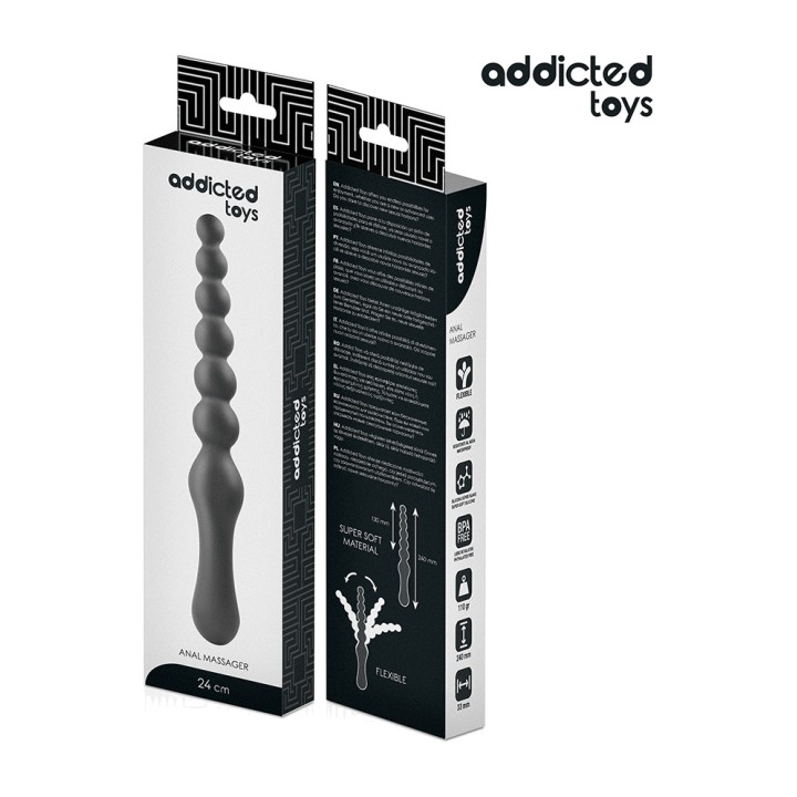 ADDICTED TOYS Massages anal double en silicone 24 CM