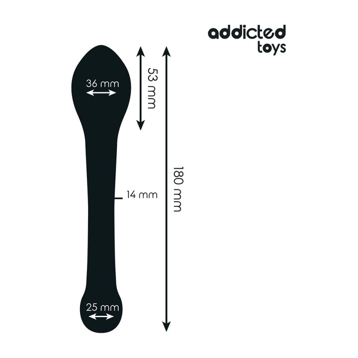 ADDICTED TOYS Dubbelt analsimulatör av silikon 18 CM