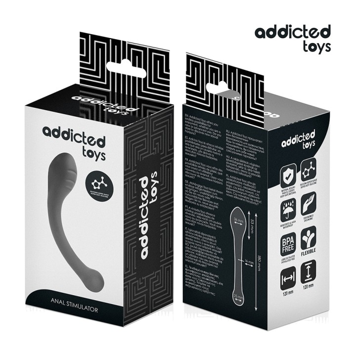 ADDICTED TOYS Dubbelt analsimulatör av silikon 18 CM
