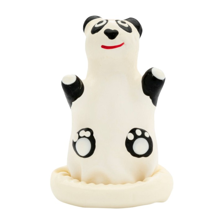 CONDOMERIE Decorative hand-painted panda-shaped condom model