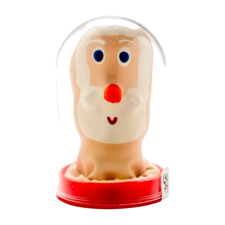 gekalkte decoratieve handschoen met figuur van sinterklaas