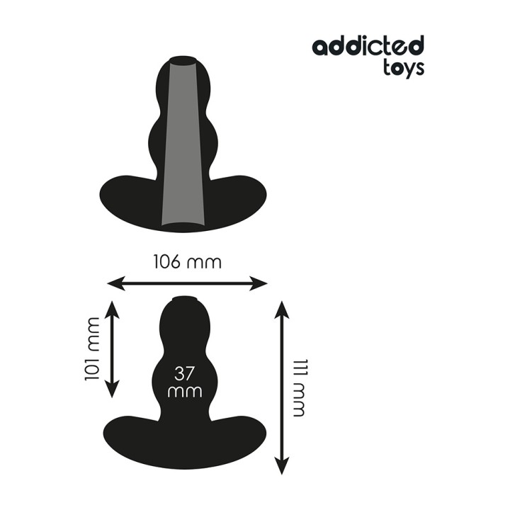ADDICTED TOYS Plug anale a vuoto in silicone 7,3-15,2CM