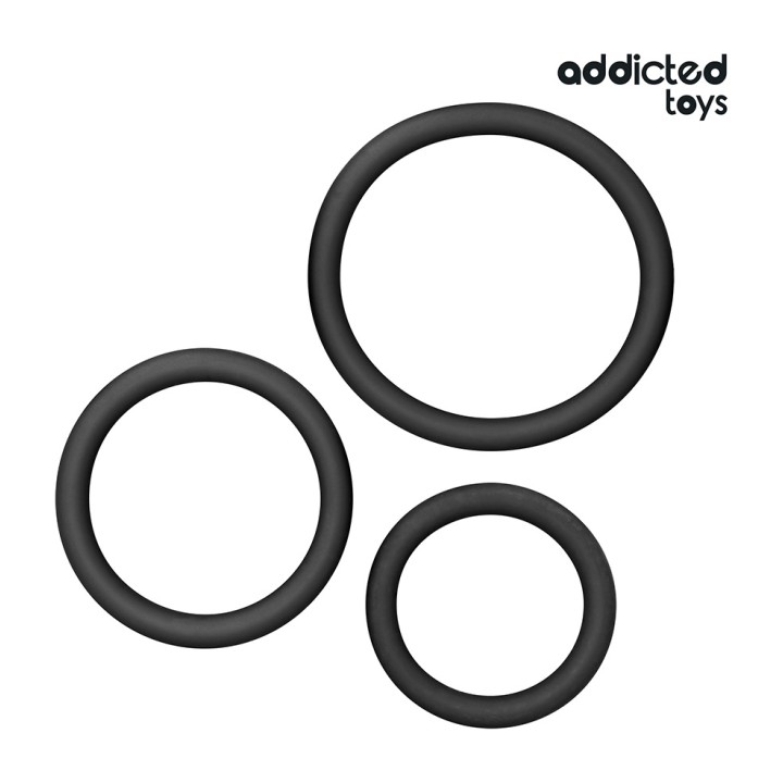 ADDICTED TOYS Set di anelli in silicone per il pene modello