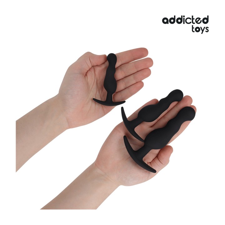ADDICTED TOYS Set de 3 plugs anals silicona model 1 D-242830