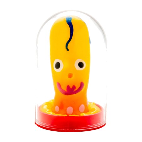 decorative hand-painted condom with mother figure
