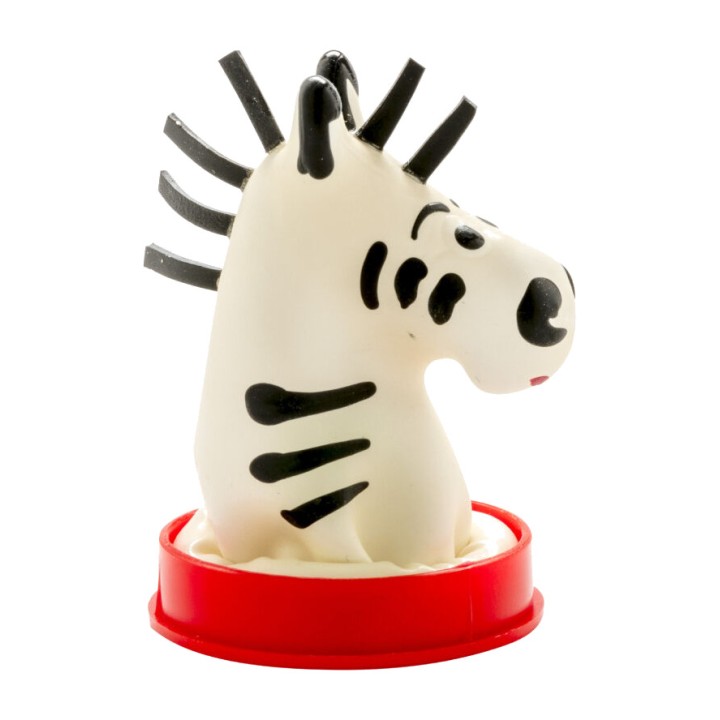 CONDOMERIE Decorative hand-painted zebra-shaped condom