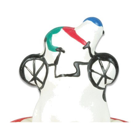hand-painted decorative bicycle-shaped condom