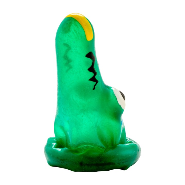 CONDOMERIE Decorative hand-painted crocodile-shaped condom
