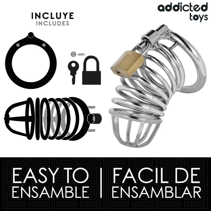 ADDICTED TOYS Jaula de castitat metall per penis LOCKED-IRON