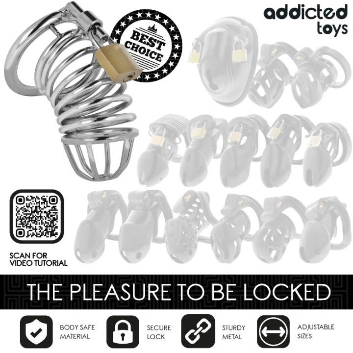 ADDICTED TOYS Cápsula de aço para pênis LOCKED-IRON CELL