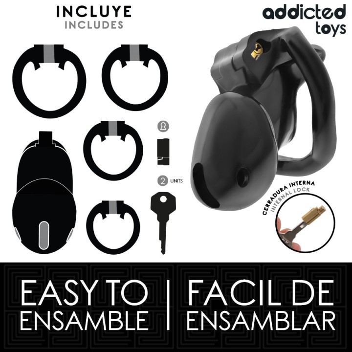 ADDICTED TOYS Penislusgürtel LOCKED-MIDNIGHT CELL