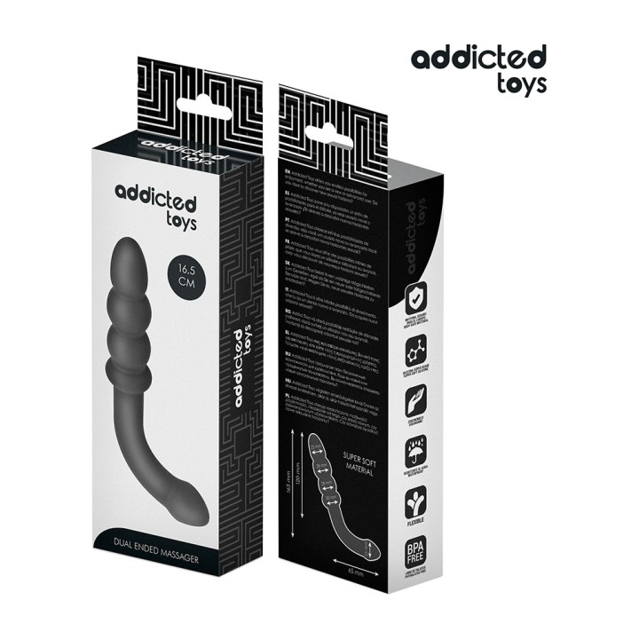 ADDICTED TOYS Dobbelt analmasør af silikon 16,5 CM D-242880