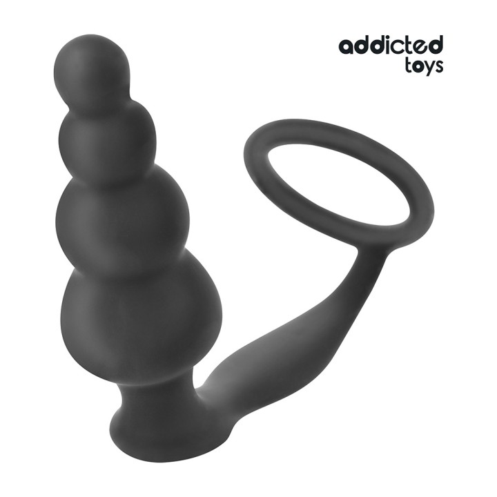 ADDICTED TOYS Plug anal de silicona con anillo modelo 5