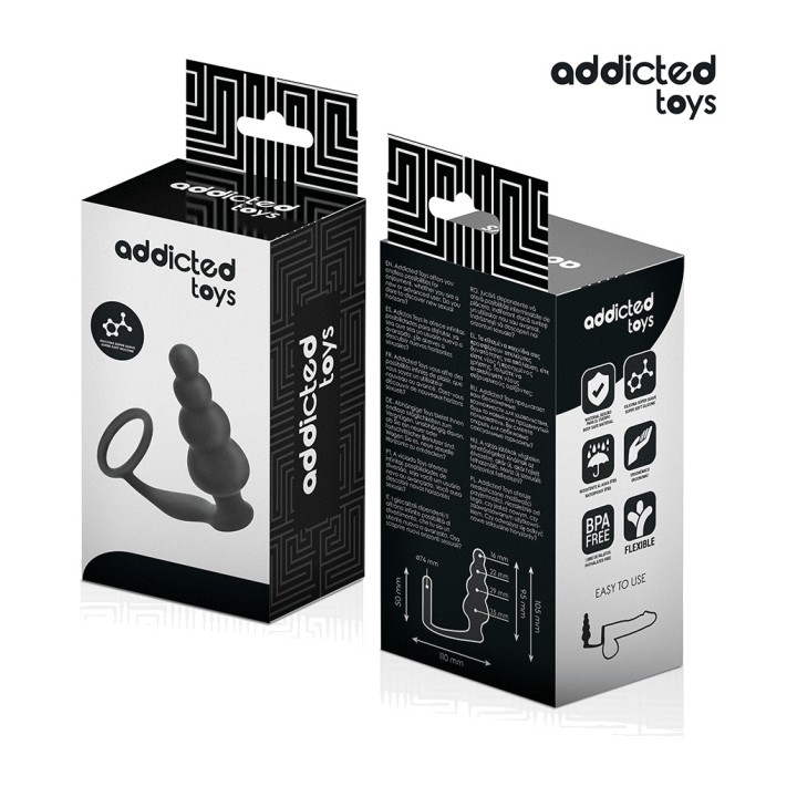 ADDICTED TOYS Analplug af silicon med ring, model 5 D-242877