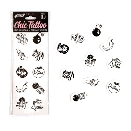 sadačka s 10 dočasnými tattoo spicy collection