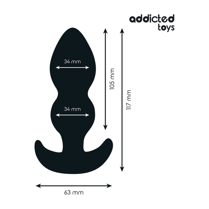 ADDICTED TOYS Plug anal de silicone 10,3-11,7CM D-242868VAR