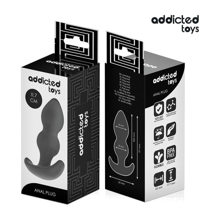ADDICTED TOYS Plug anal de silicone 10,3-11,7CM D-242868VAR