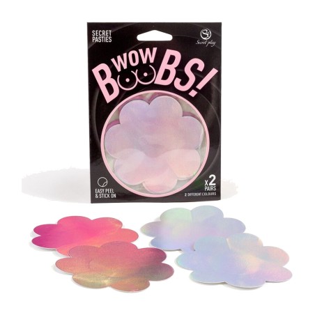 cubrepezones con forma de flor wow boobs