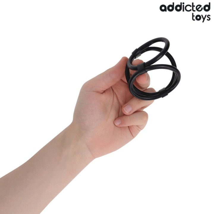 ADDICTED TOYS Tredobbelt ring for penissen D-242860