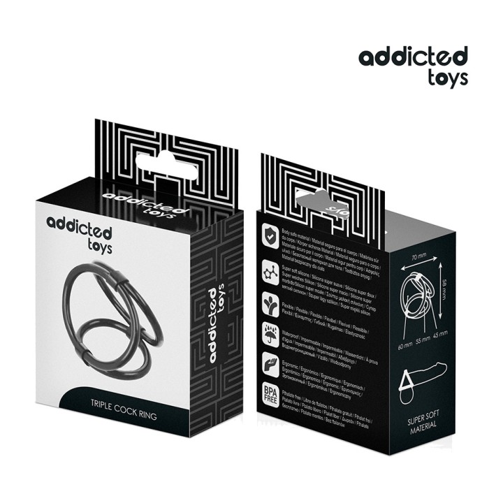 ADDICTED TOYS Bague triple pour pénis D-242860