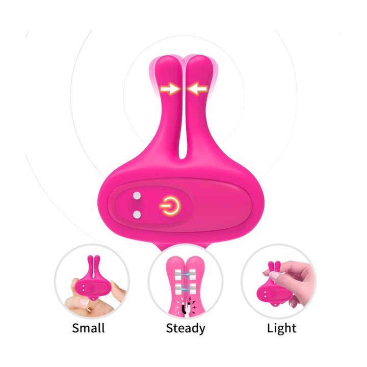 ARMONY Magnetic nipple clamps with vibration and rabbit