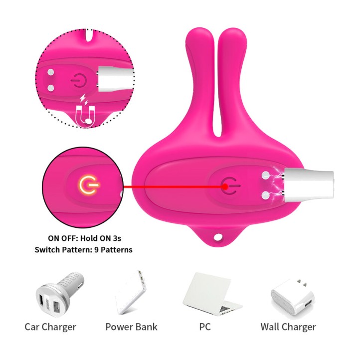 ARMONY Magnetic nipple clamps with vibration and rabbit