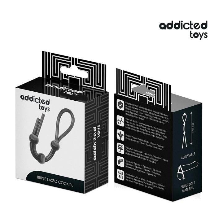 ADDICTED TOYS Corda in silicone per pene laccio tripla