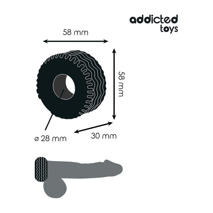 ADDICTED TOYS Anello per il pene extra spesso D-242851