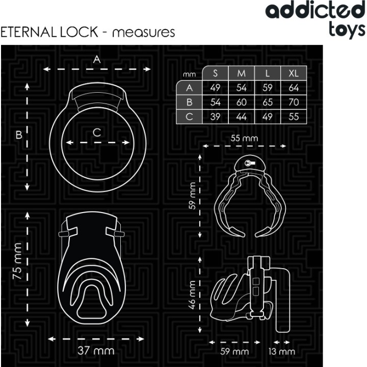 ADDICTED TOYS Penissocker LOCKED-ETERNAL LOCK 9 CM D-242959