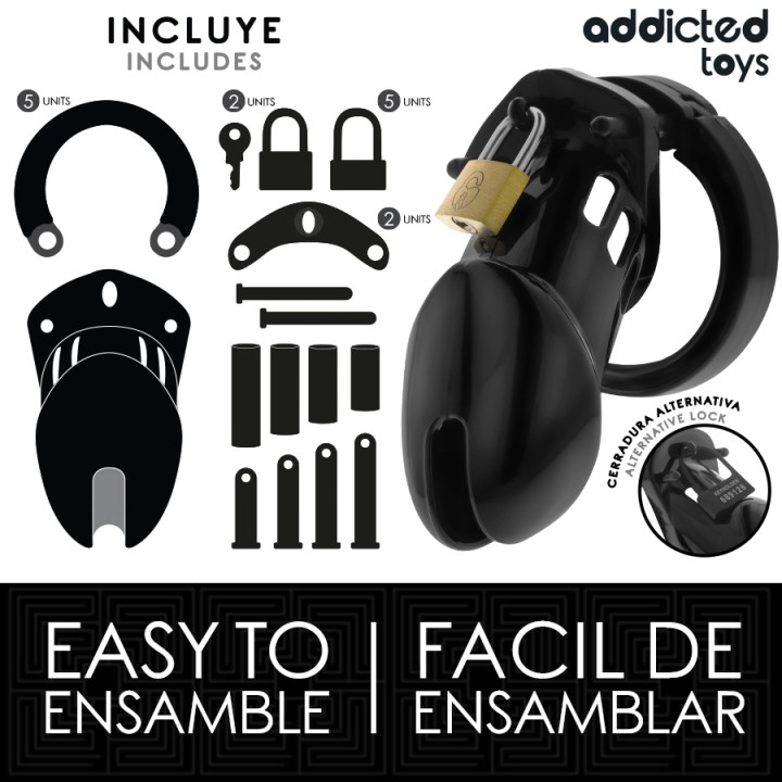 ADDICTED TOYS Penislokk LOCKED-OBSIDIAN-HOLD D-242955VAR
