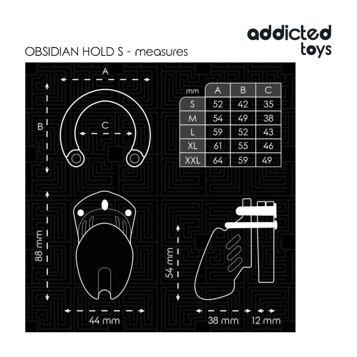 ADDICTED TOYS Penissocker LOCKED-OBSIDIAN-HOLD D-242955VAR