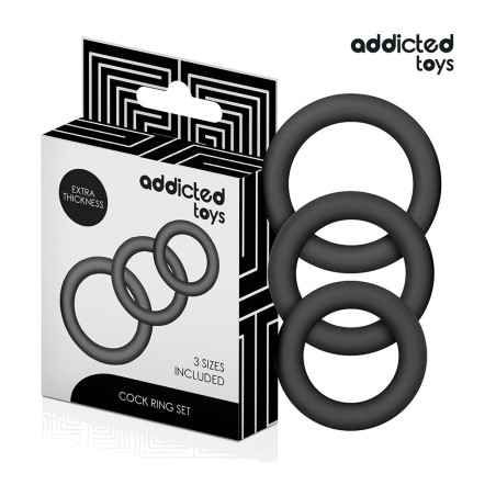 ensemble de bagues en silicone pour pénis modèle 1