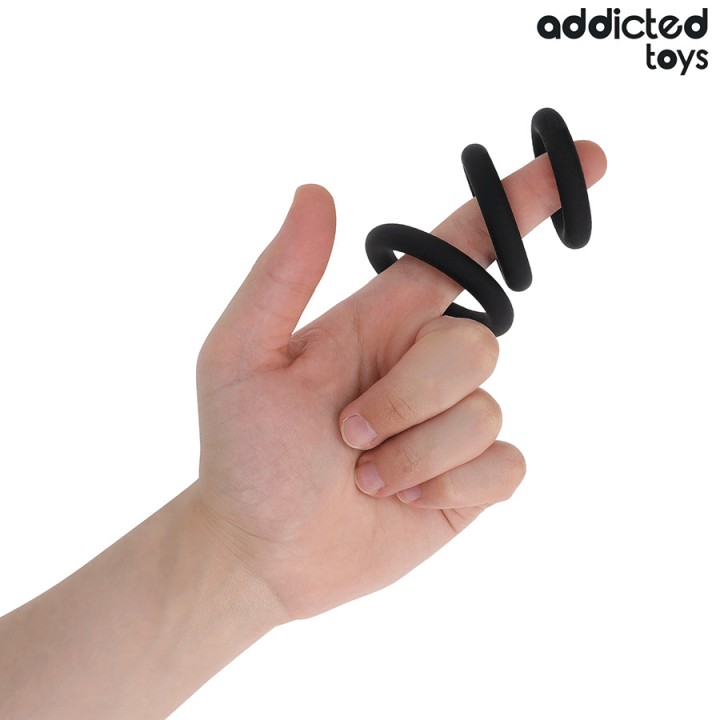 ADDICTED TOYS Ensemble de bagues en silicone pour pénis