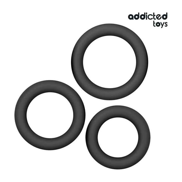 ADDICTED TOYS Set Siliconring für Penisschutz Modell 1