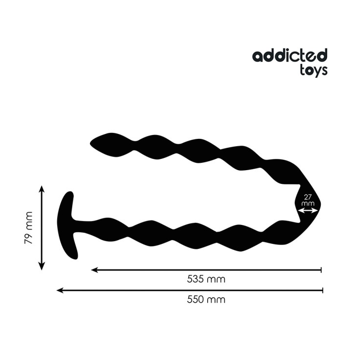 ADDICTED TOYS Rosario anal extra llarg de silicona 27 CM