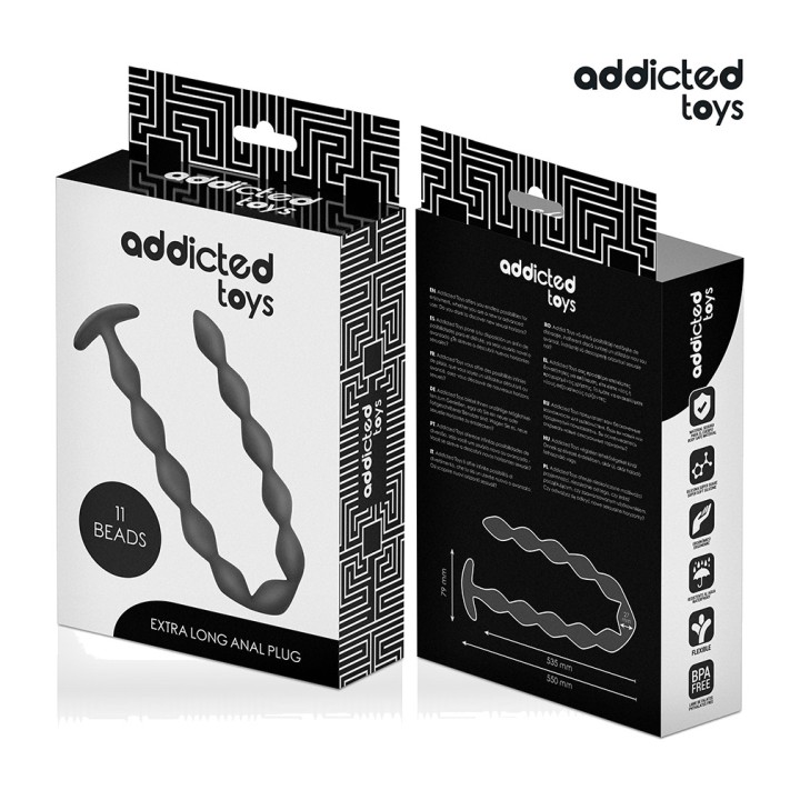 ADDICTED TOYS Rosario anal extra lång av silicon 27 CM