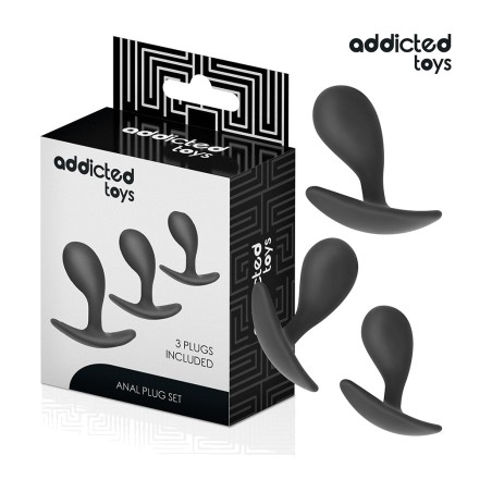 sada tří analních plugů z siliconu model 3