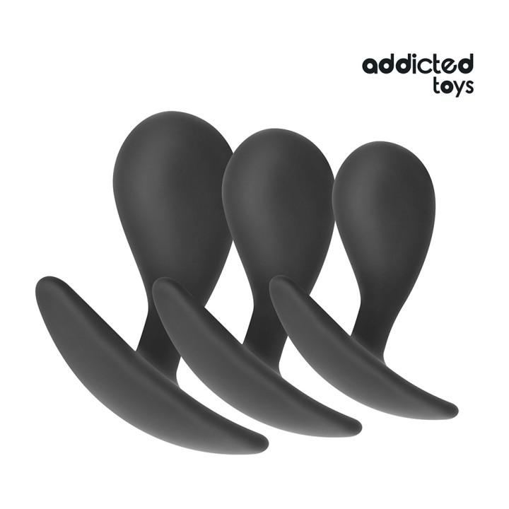 ADDICTED TOYS Set van drie anale plugs siliconen model 3