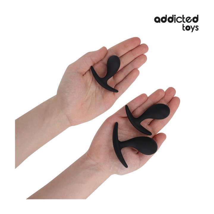 ADDICTED TOYS Set de trei pluguri anale silicione model 3