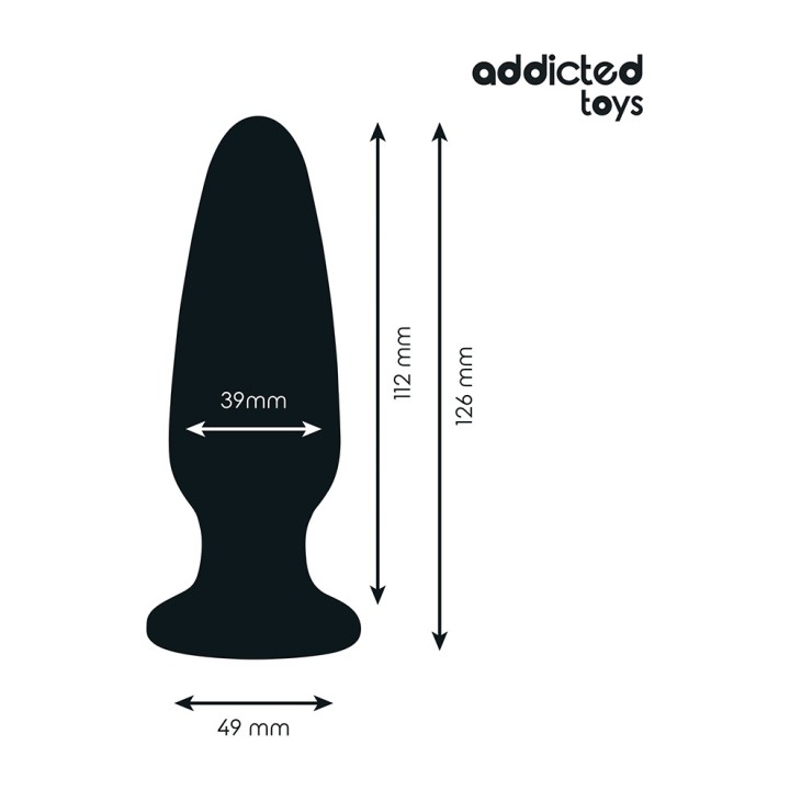 ADDICTED TOYS Plug anal de silicone com joia 8,8-12,6CM